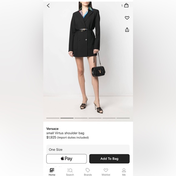 🌟SOLD🌟 NWT Versace Virtus Black Quilted Shoulder Bag - Picture 7 of 11